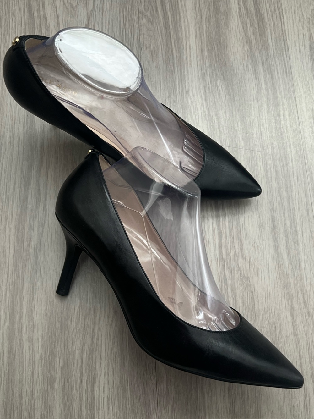 Cole Haan Black Leather Pointed Toe Kitten Heel Pumps Women’s Size 9B